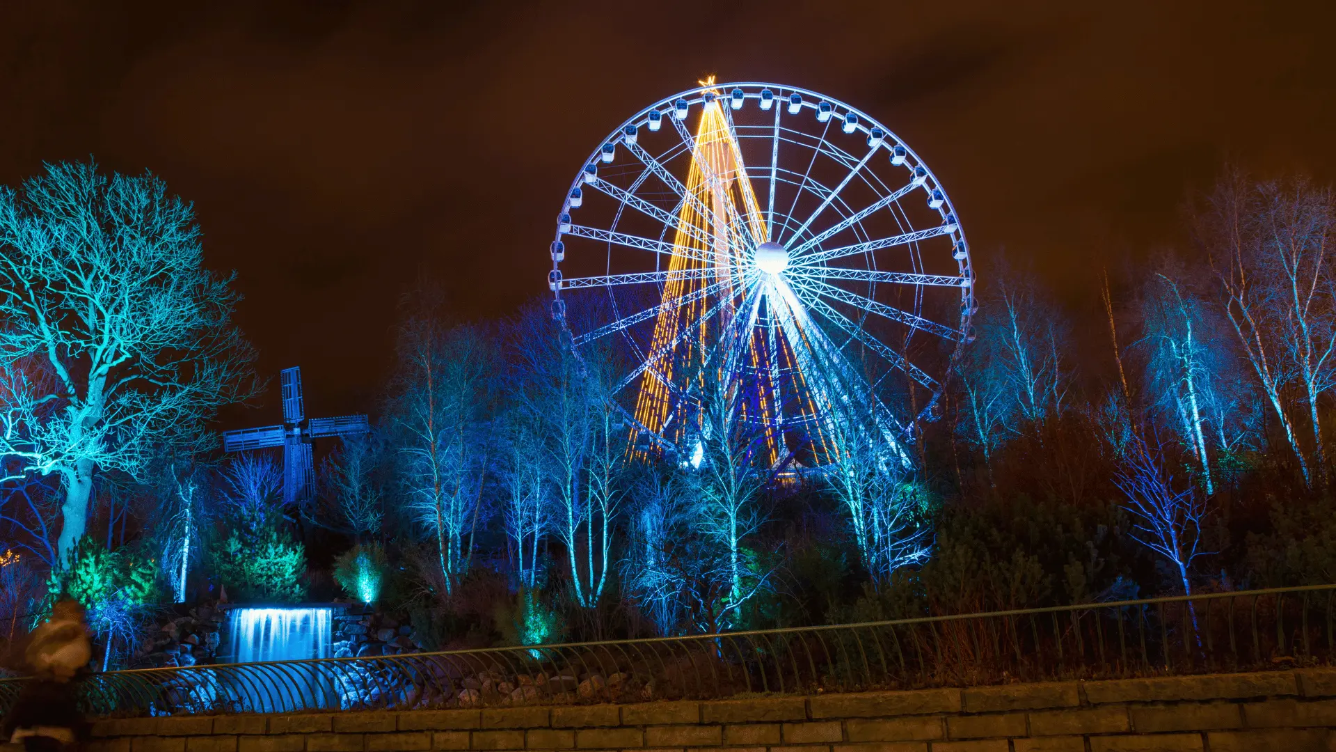 Pretpark in de winter Walibi