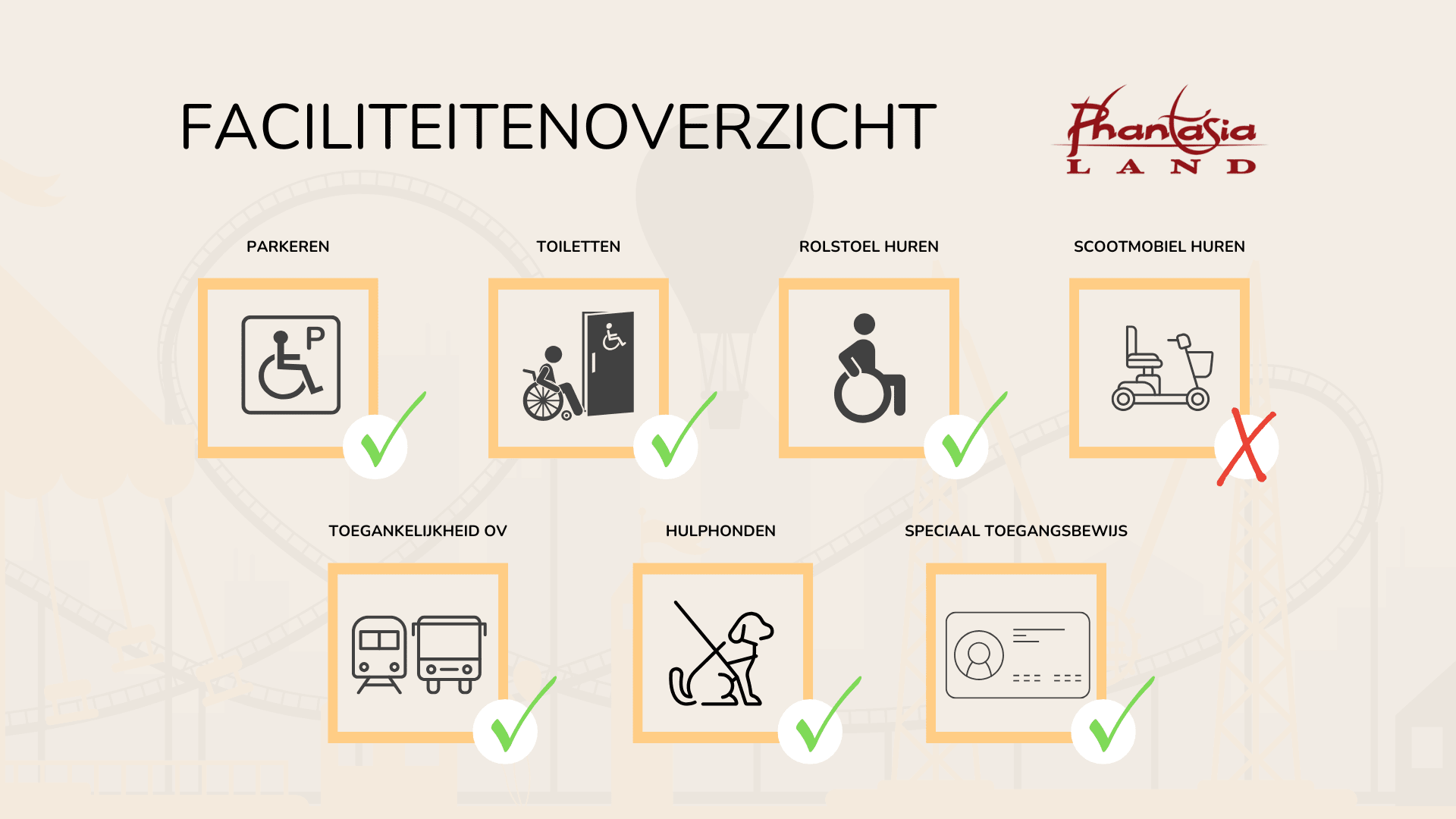 Faciliteitenoverzicht Phantasialand