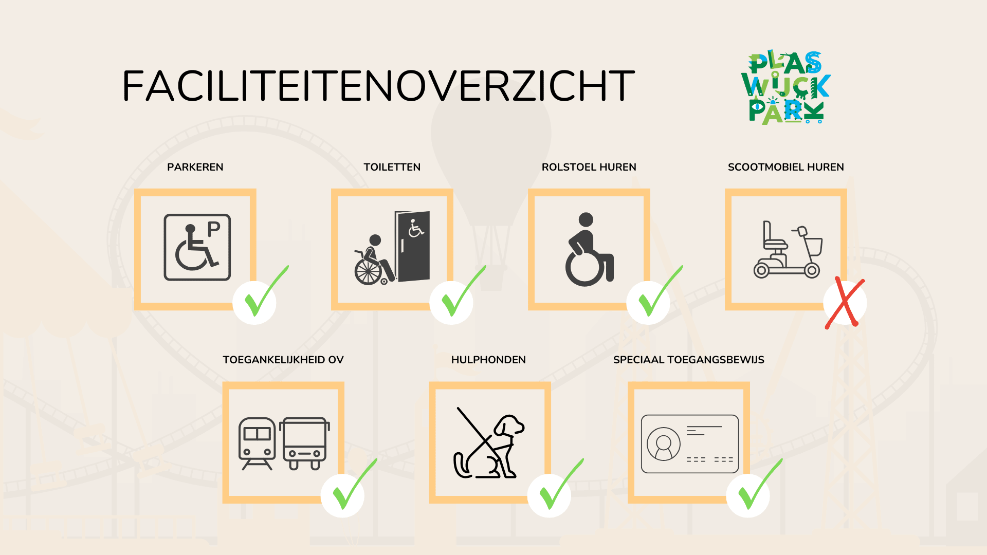 Faciliteitenoverzicht Plaswijckpark