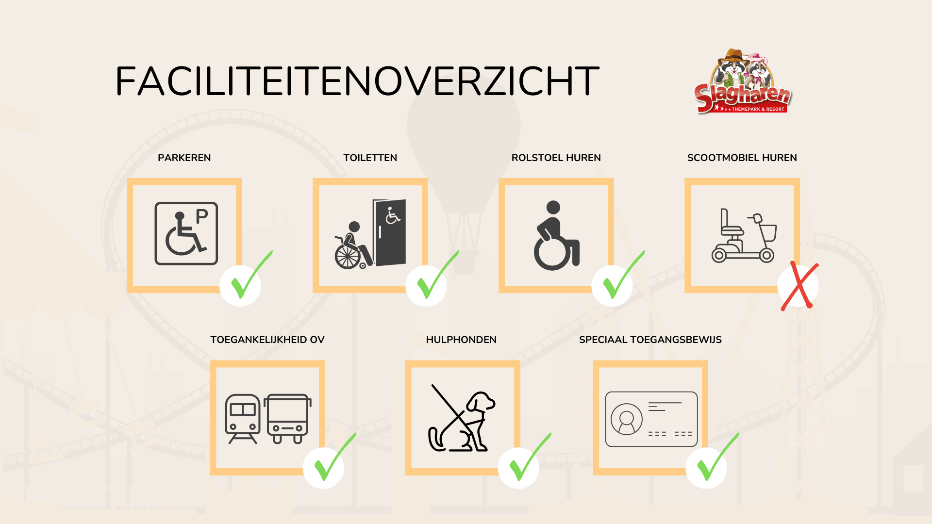 Faciliteitenoverzicht Slagharen