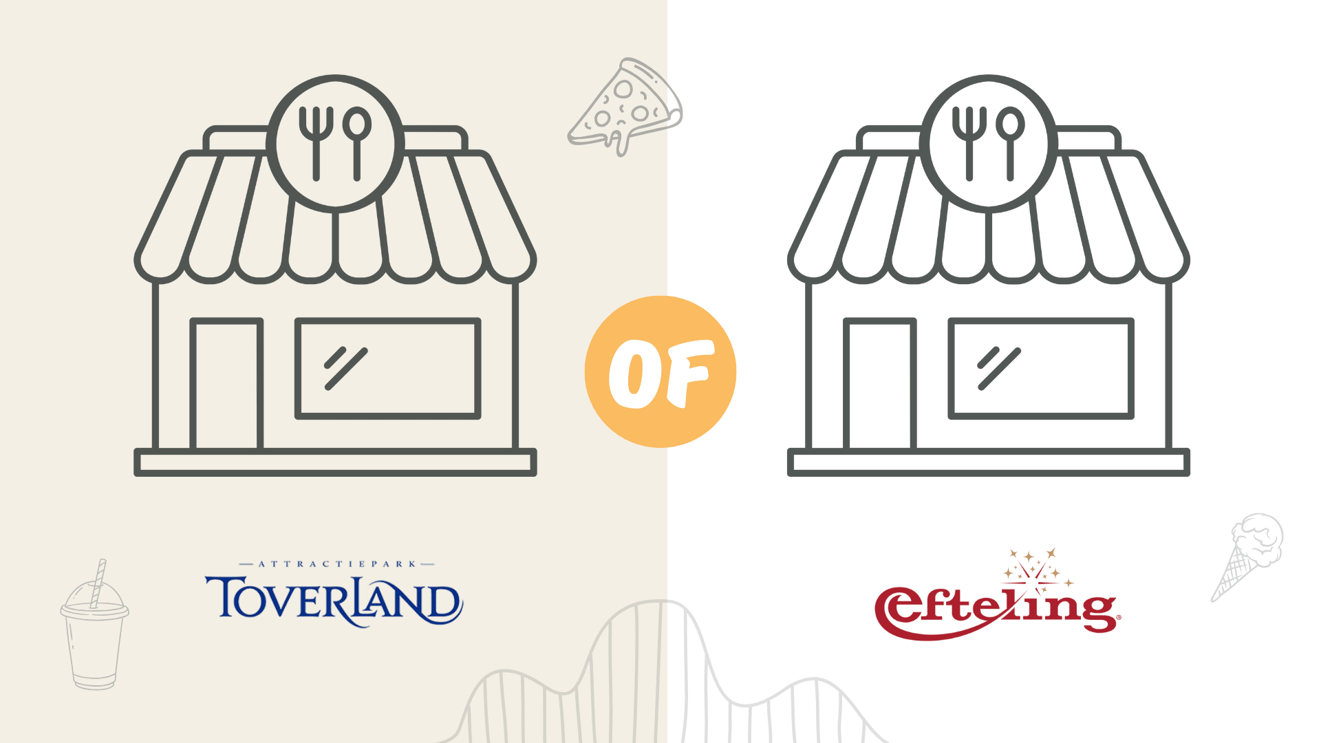 Toverland of Efteling horeca aanbod